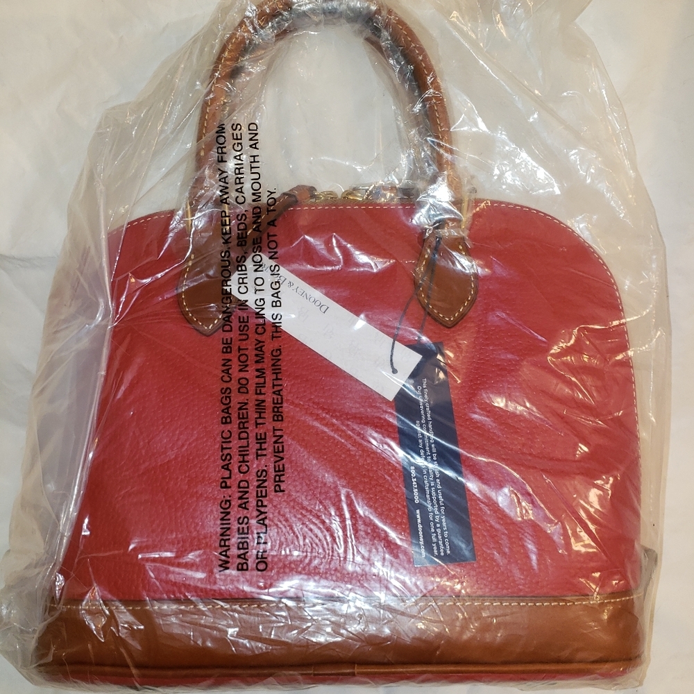 Dooney and Bourke RedPebble zip zip bag